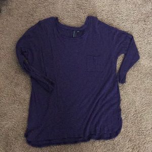 Cynthia Rowley Purple Pocket Tee